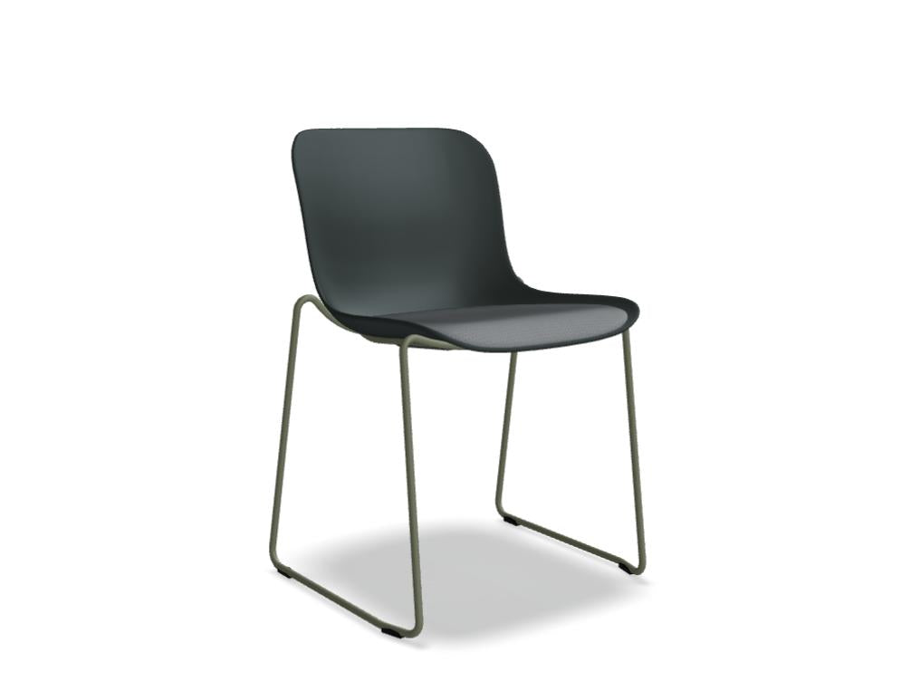 Baltic 2 Remix BLK3P28 - Stuhl Kufen-Gestell in Anthrazit präsentiert im Onlineshop von KAQTU Design AG. Stuhl ist von Mdd
