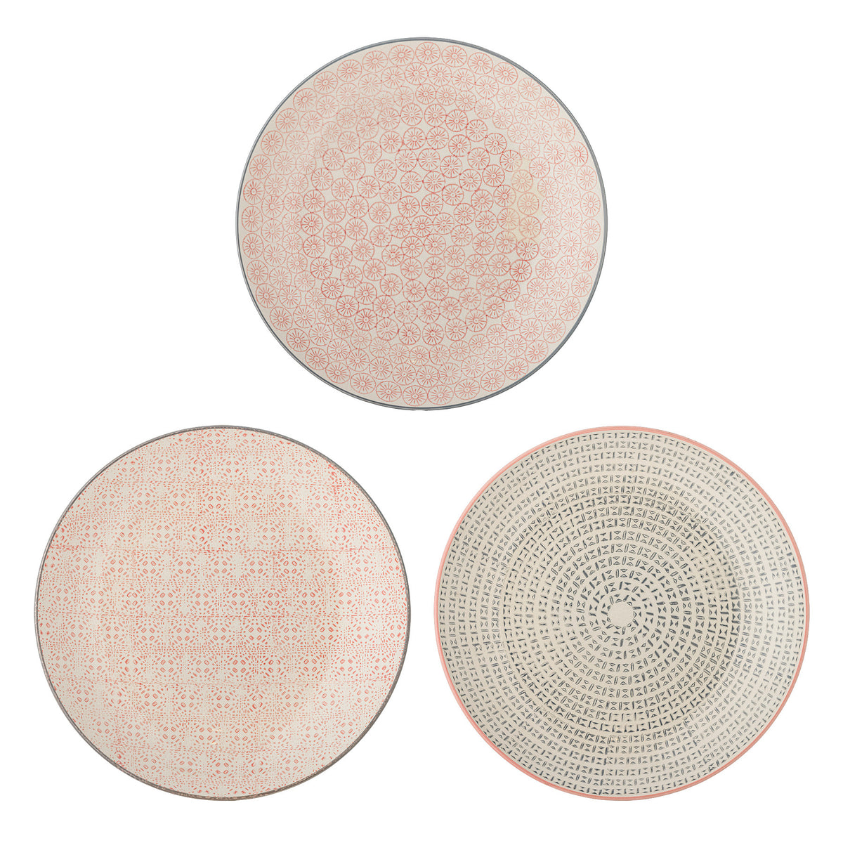 Cécile Teller, Rose, Steingut in Rose präsentiert im Onlineshop von KAQTU Design AG. Teller ist von Bloomingville
