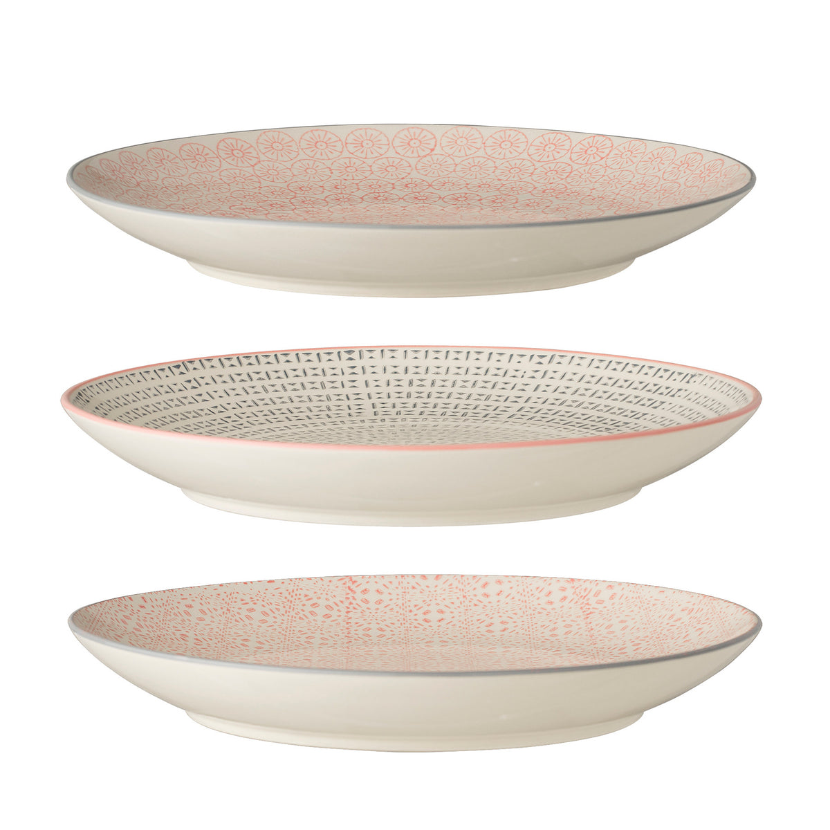 Cécile Teller, Rose, Steingut in Rose präsentiert im Onlineshop von KAQTU Design AG. Teller ist von Bloomingville