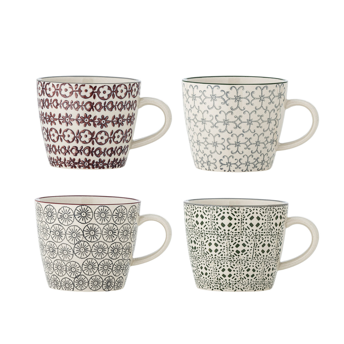 Karine Becher, Grün, Steingut in Green präsentiert im Onlineshop von KAQTU Design AG. Tasse ist von Bloomingville