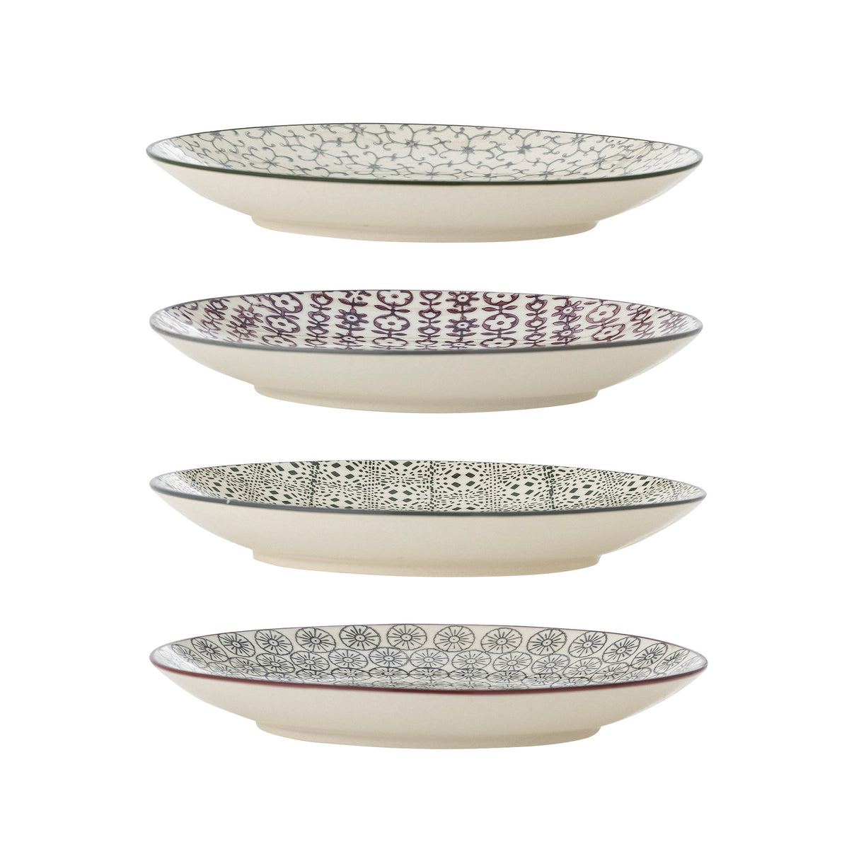 Karine Teller, Grün, Steingut in Green präsentiert im Onlineshop von KAQTU Design AG. Teller ist von Bloomingville