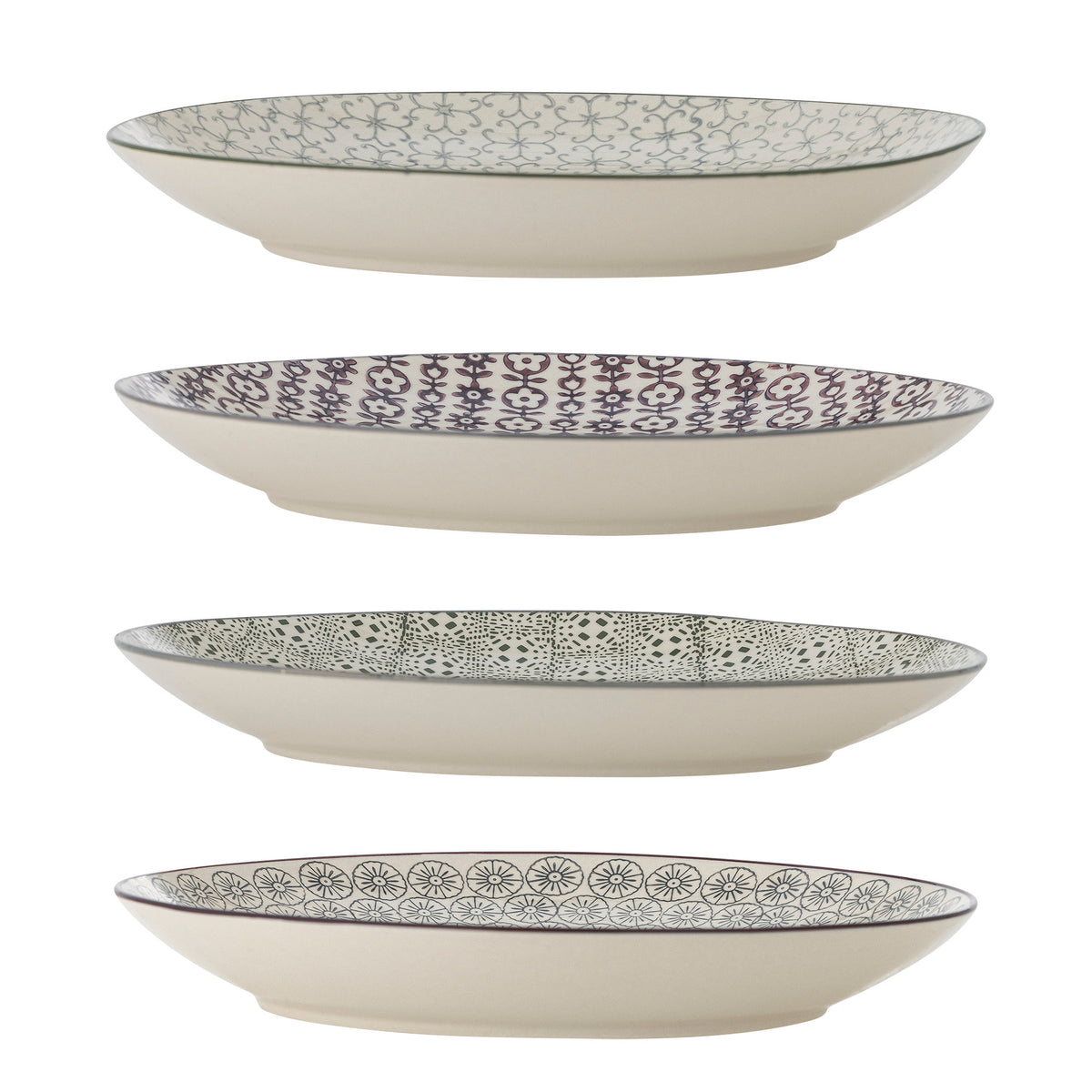 Karine Teller, Grün, Steingut in Green präsentiert im Onlineshop von KAQTU Design AG. Teller ist von Bloomingville