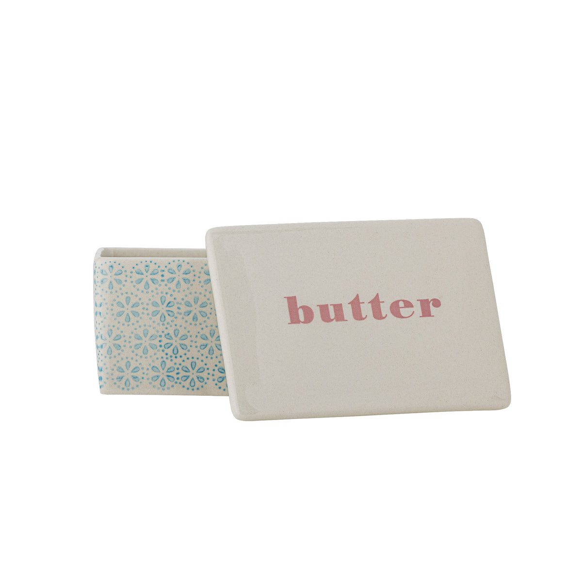 Patrizia Butterdose, Blau, Steingut in Blue präsentiert im Onlineshop von KAQTU Design AG. Aufbewahrungsdose ist von Bloomingville