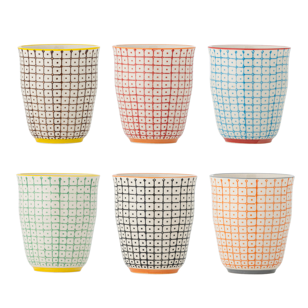Carla Tasse, Rot, Steingut in Red präsentiert im Onlineshop von KAQTU Design AG. Tasse ist von Bloomingville