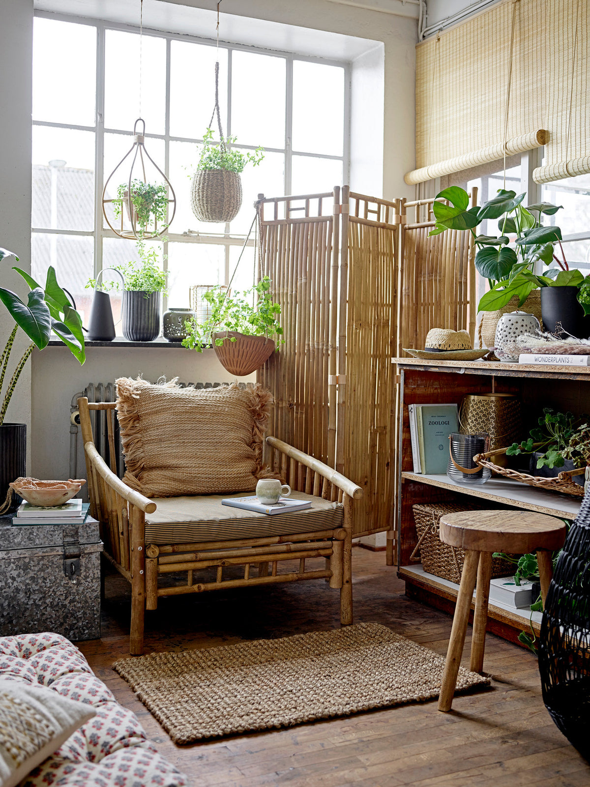 Sole Loungesessel, Natur, Bambus in Natur präsentiert im Onlineshop von KAQTU Design AG. Sessel ist von Bloomingville
