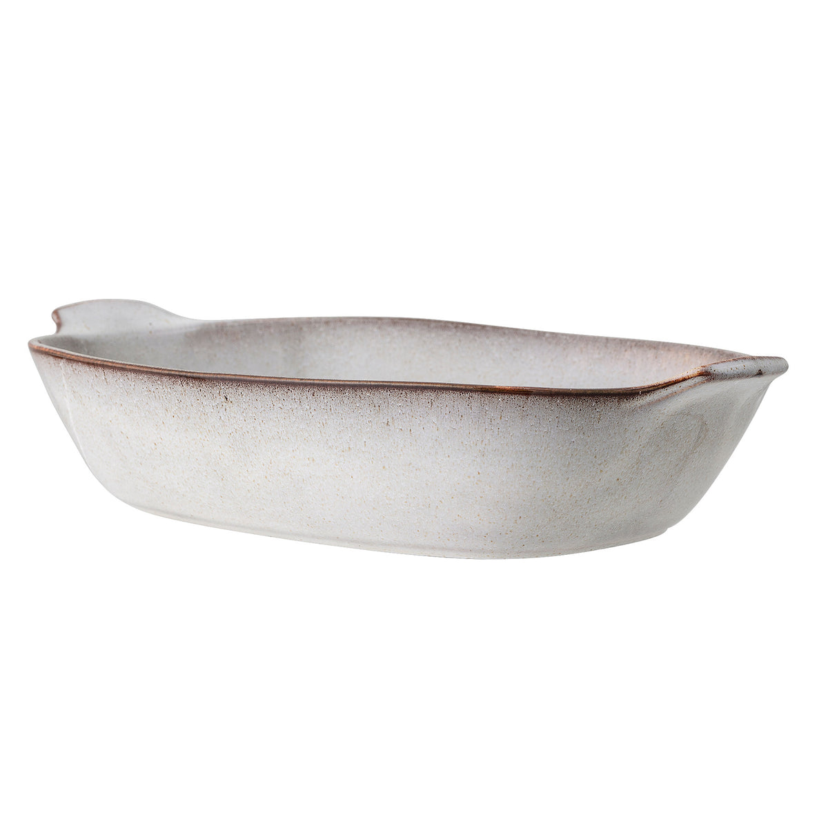 Beige Schale Sandrine aus Steingut von Bloomingville mit glasierter Oberfläche