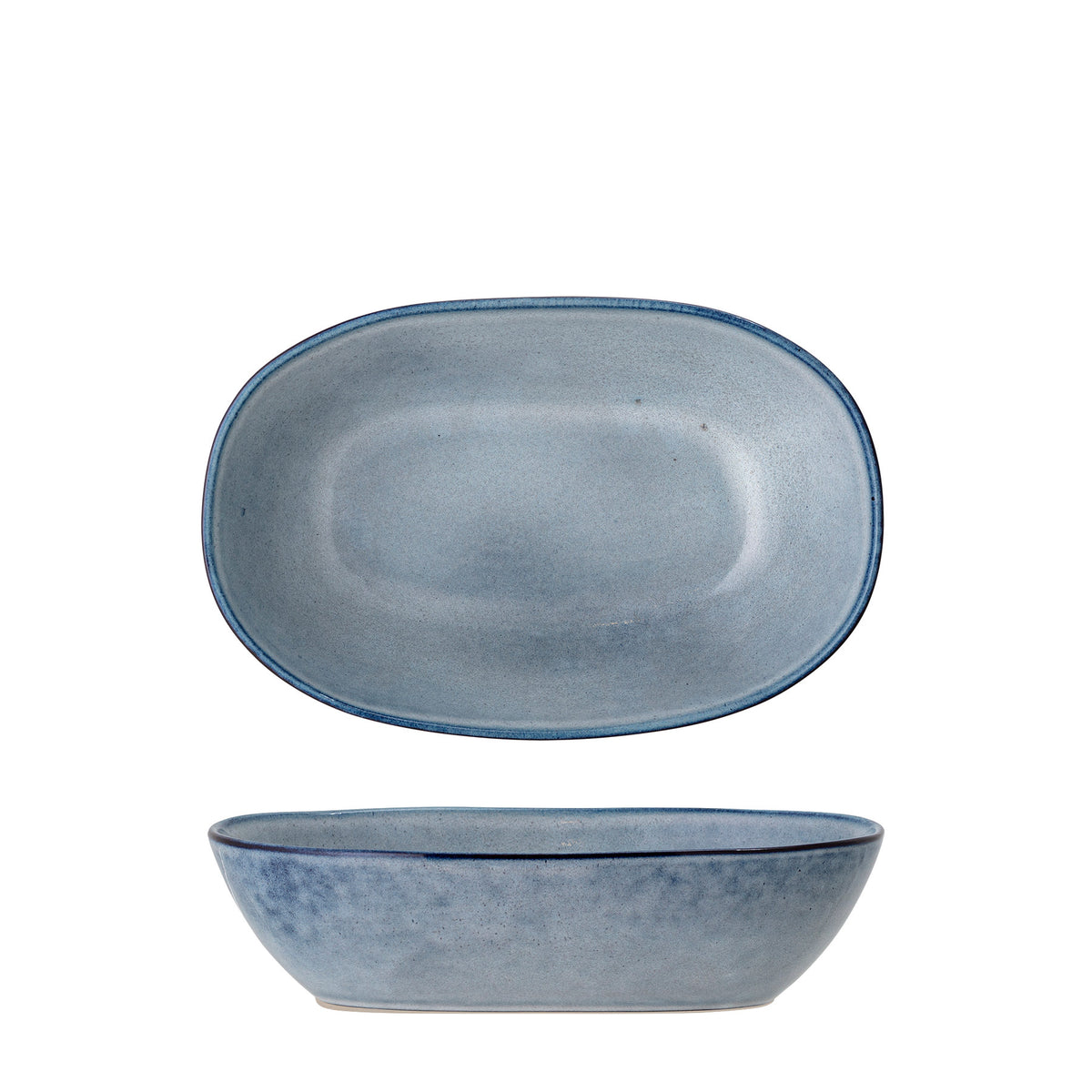 Sandrine Servierschüssel, Blau, Steingut in Blue präsentiert im Onlineshop von KAQTU Design AG. Schale ist von Bloomingville