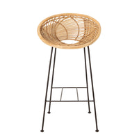 Sedia da bar yonne, natura, rattan