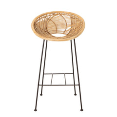 Sedia da bar yonne, natura, rattan