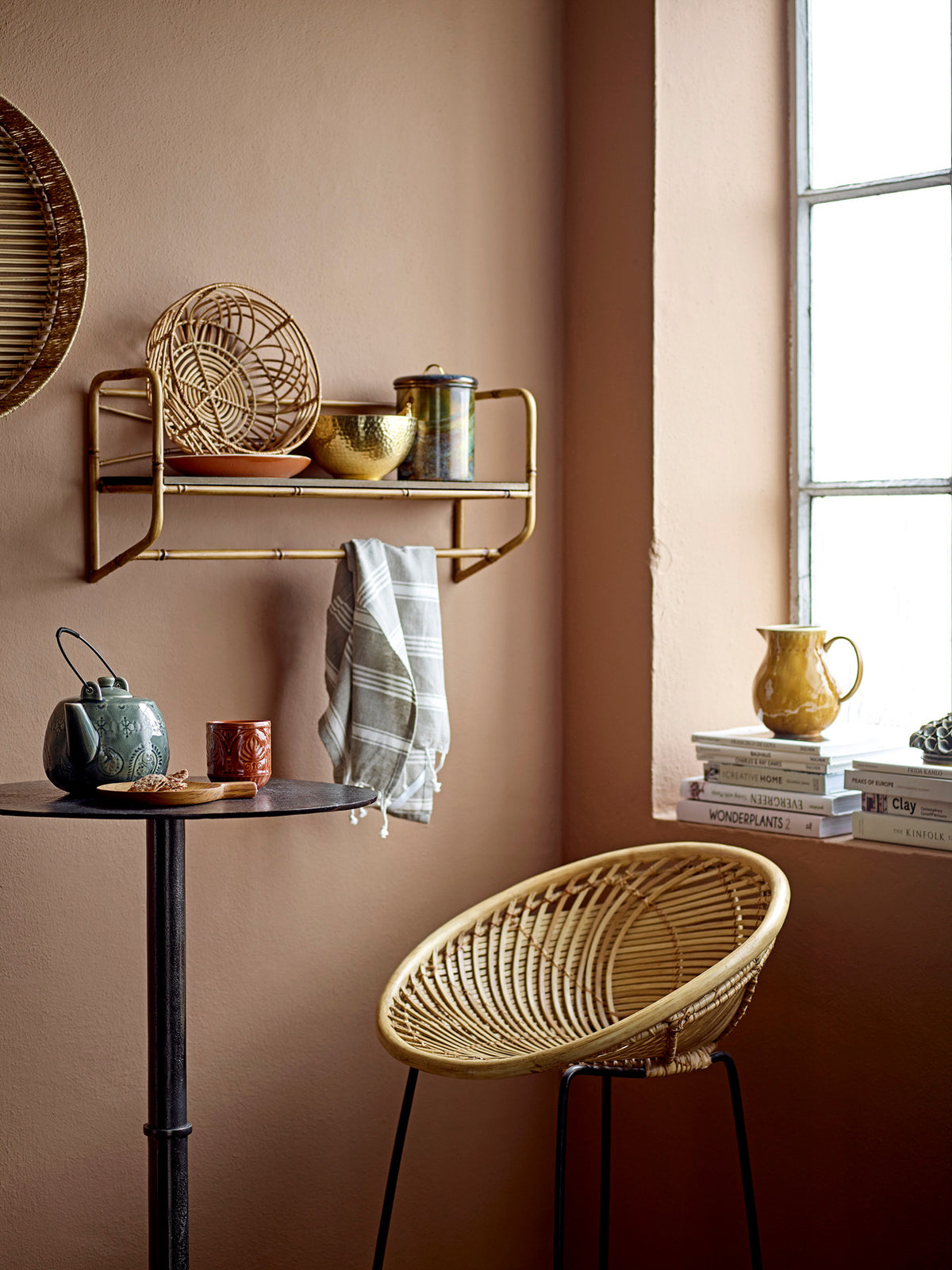 Yonne Barstuhl, Natur, Rattan in Natur präsentiert im Onlineshop von KAQTU Design AG. Barstuhl ist von Bloomingville