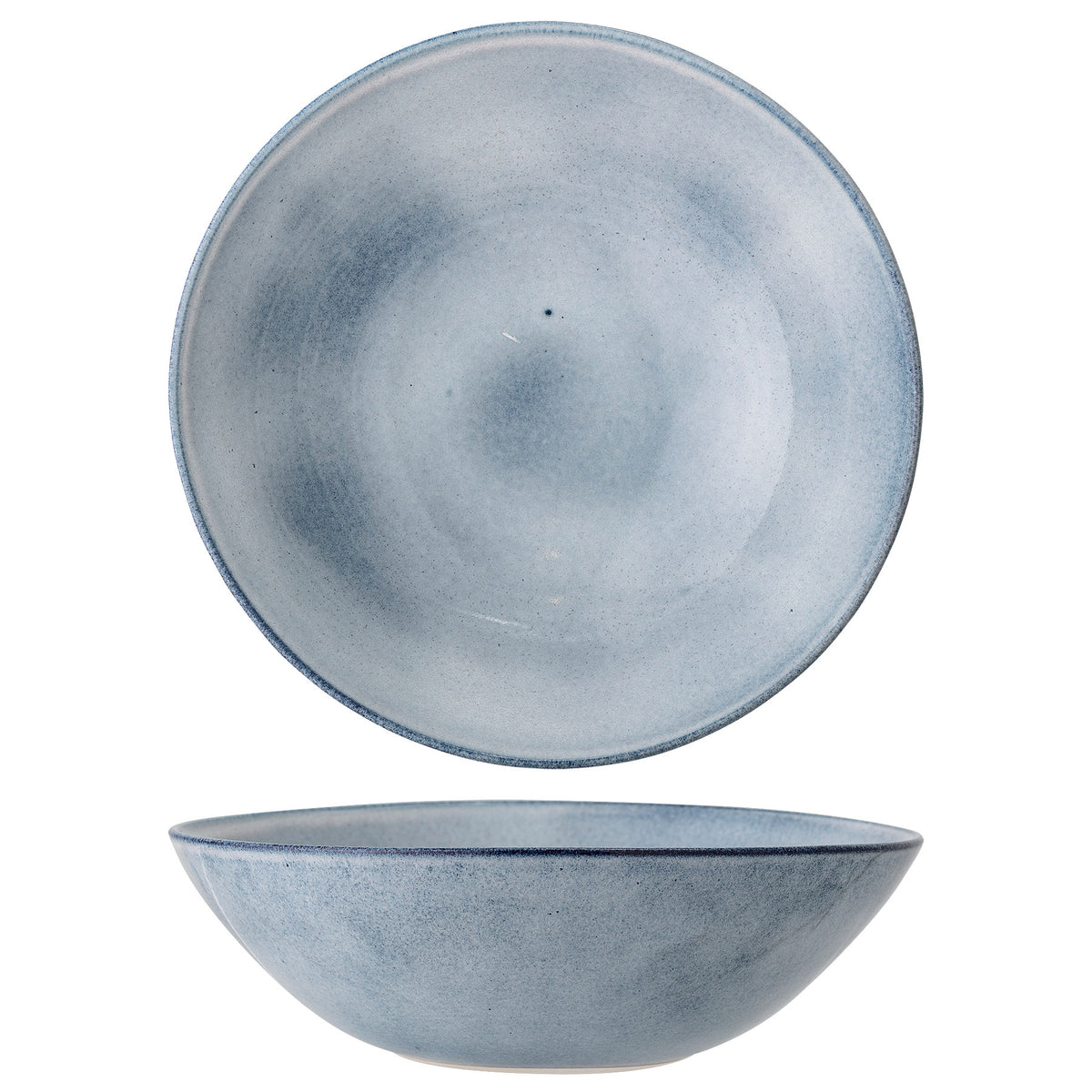 Sandrine Servierschüssel, Blau, Steingut in Blue präsentiert im Onlineshop von KAQTU Design AG. Schale ist von Bloomingville