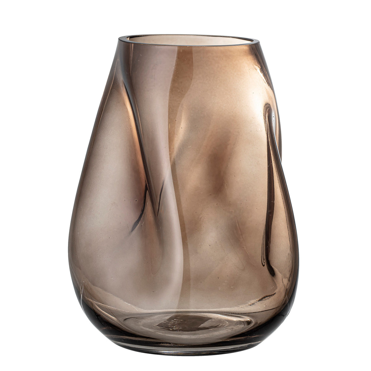 Ingolf Vase, Braun, Glas in Brown präsentiert im Onlineshop von KAQTU Design AG. Vase ist von Bloomingville