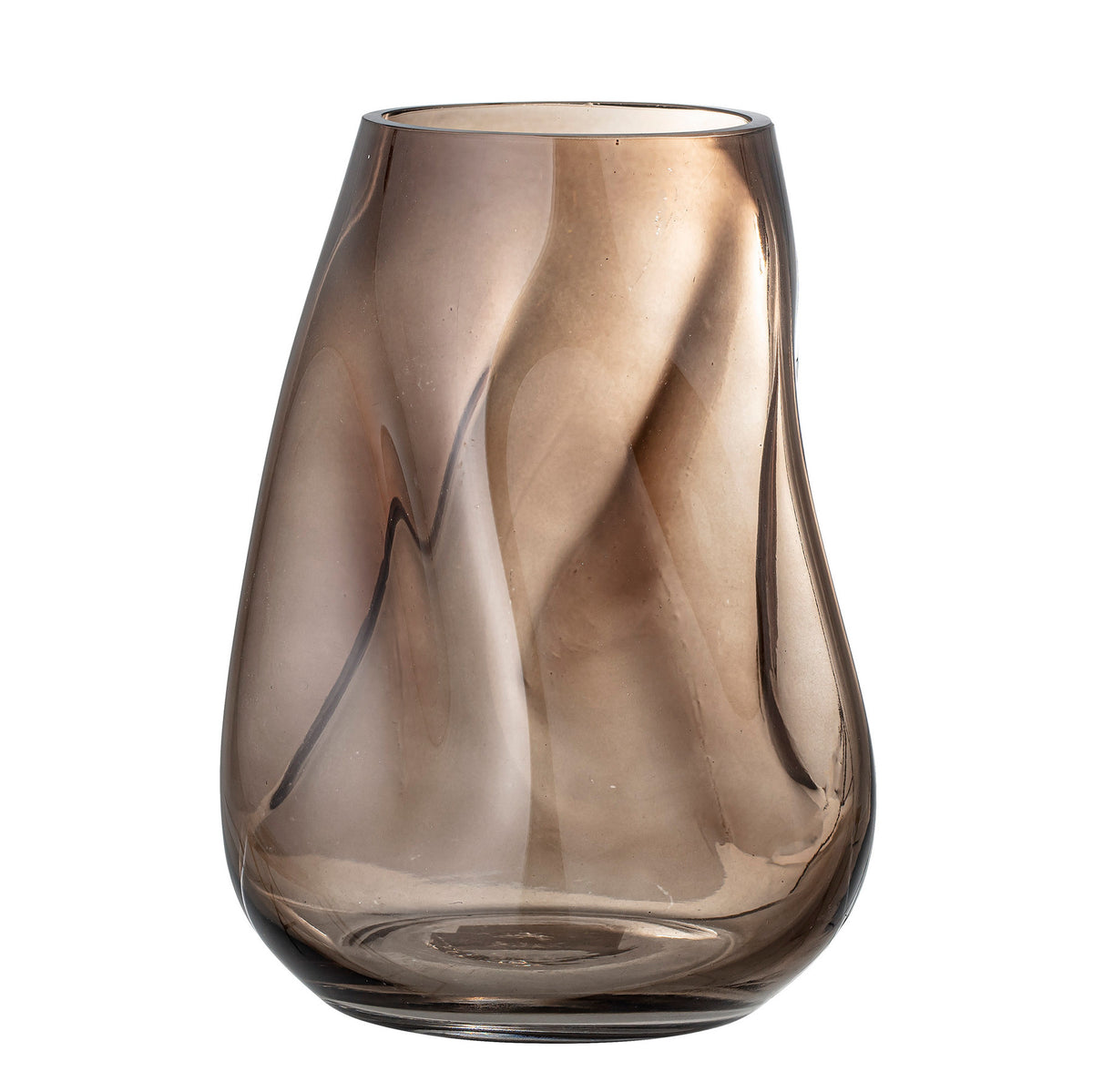Ingolf Vase, Braun, Glas in Brown präsentiert im Onlineshop von KAQTU Design AG. Vase ist von Bloomingville