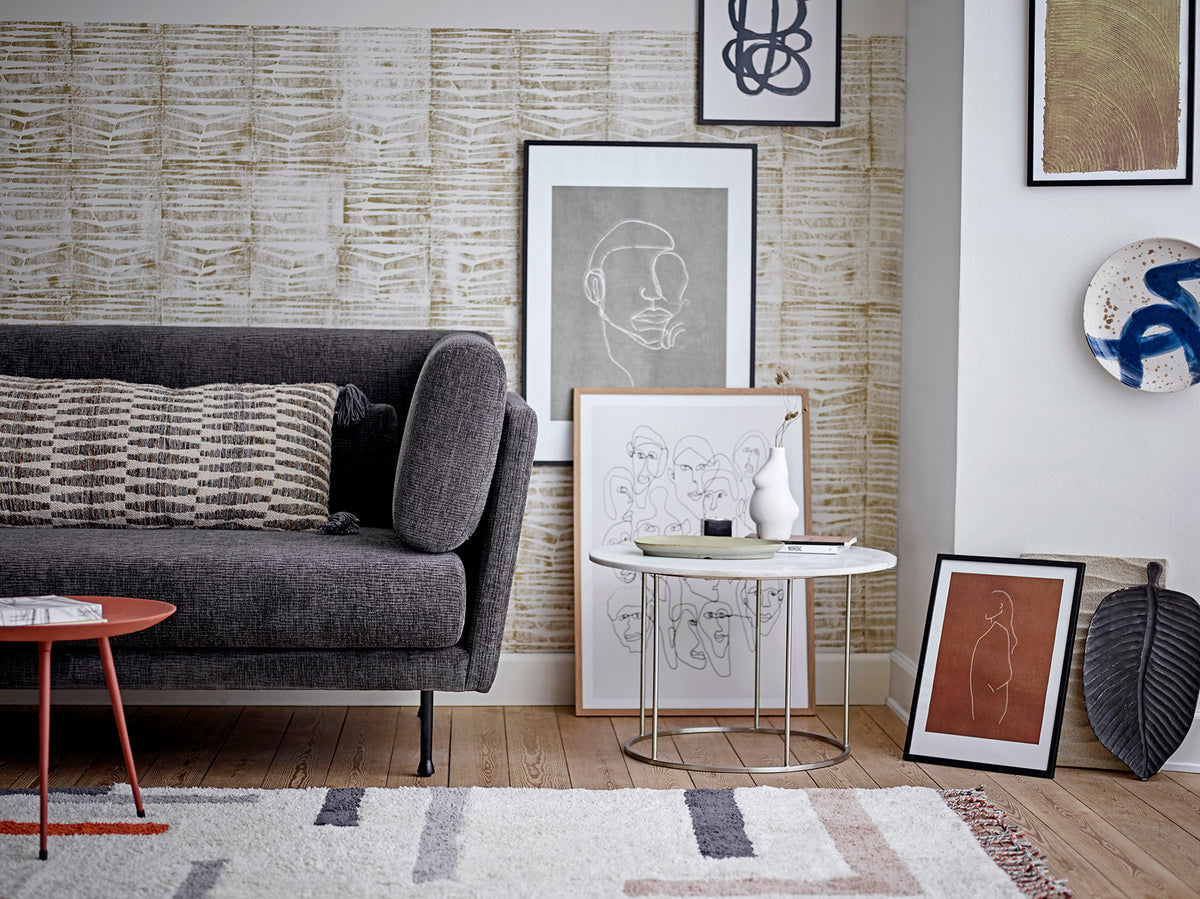 Ozcar Wanddekoration, Blau, Steingut in Blue präsentiert im Onlineshop von KAQTU Design AG. Wanddeko ist von Bloomingville