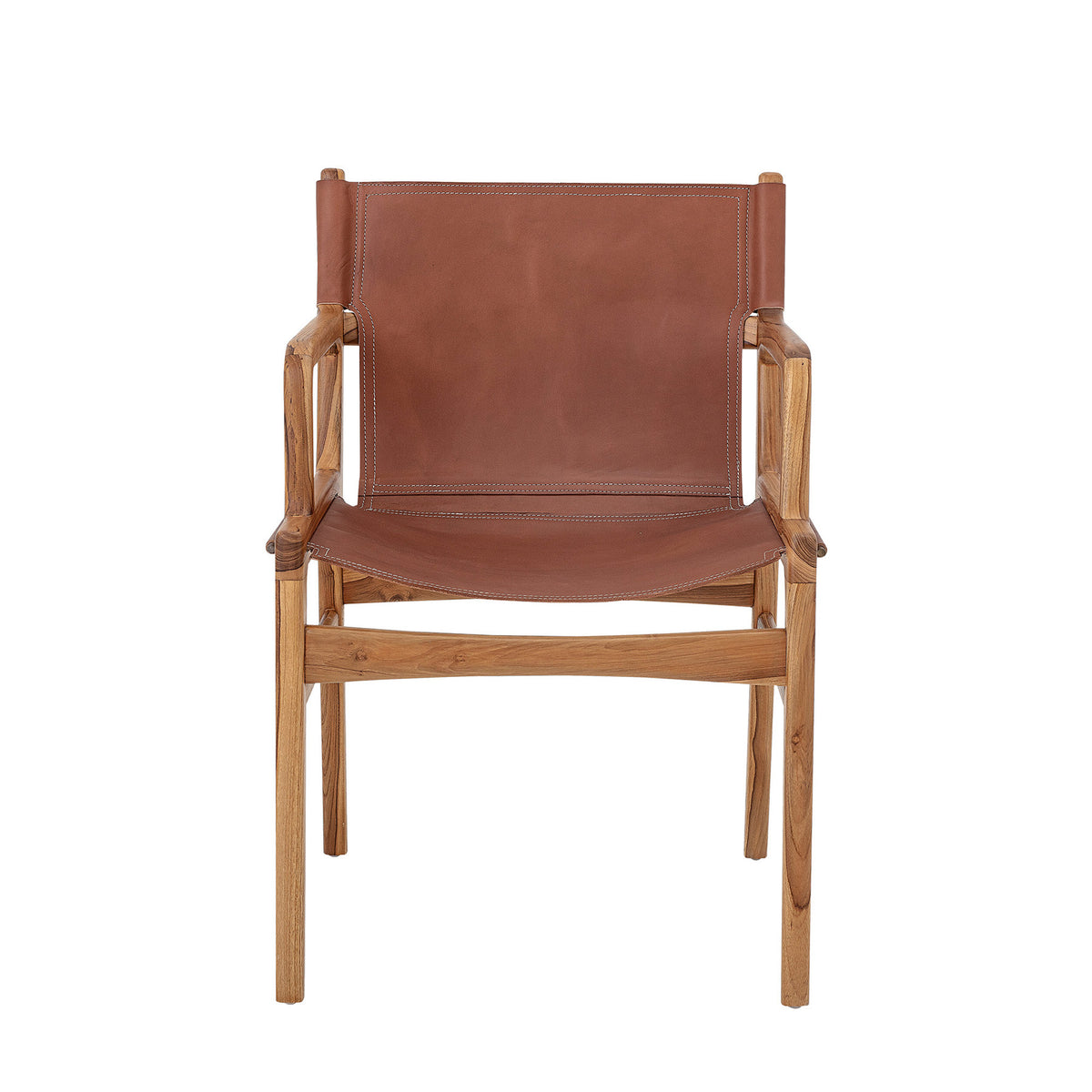 Ollie Loungesessel, Braun, Leder in Braun präsentiert im Onlineshop von KAQTU Design AG. Sessel ist von Bloomingville