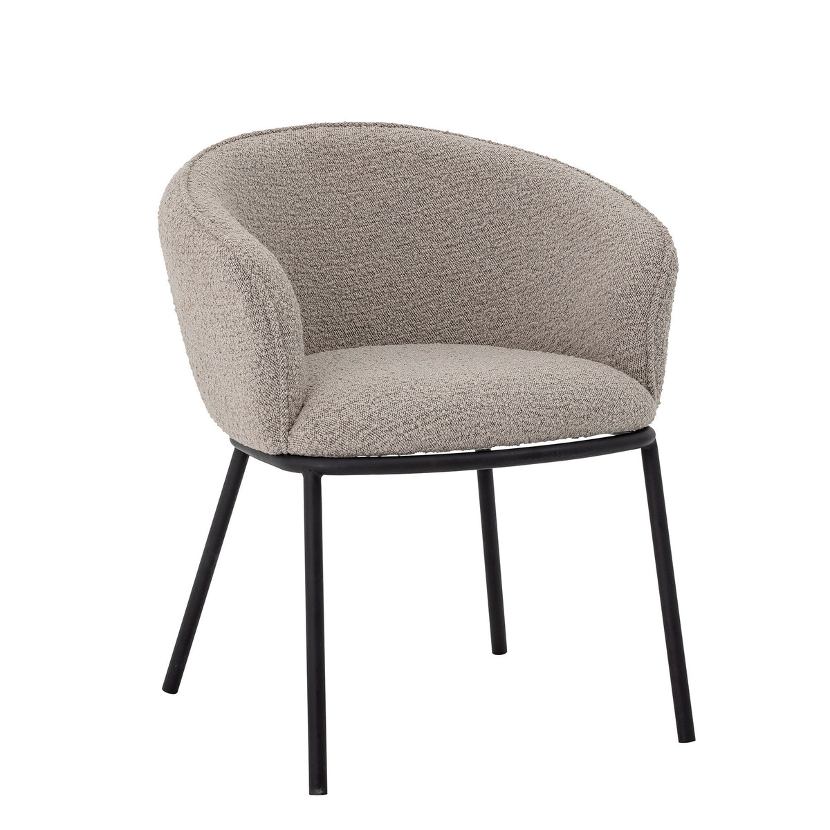 Cortone Esszimmerstuhl, Grau, Polyester in Grau präsentiert im Onlineshop von KAQTU Design AG. Stuhl mit Armlehne ist von Bloomingville