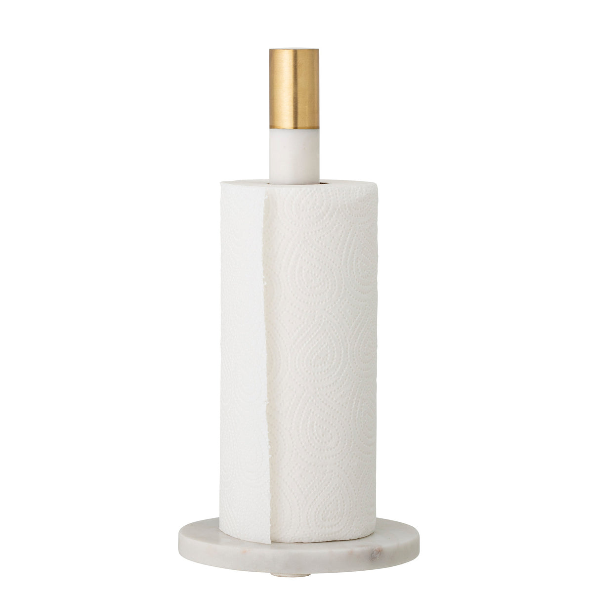 Emira Küchenrollenständer, Weiá, Marmor in White präsentiert im Onlineshop von KAQTU Design AG. Papierrollenhalter ist von Bloomingville