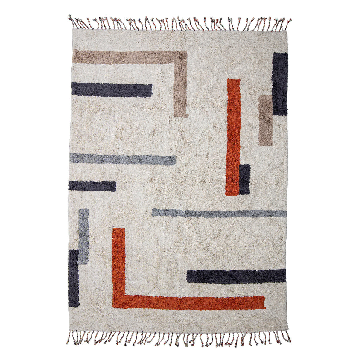 Jue Teppich, Natur, Baumwolle in Natur präsentiert im Onlineshop von KAQTU Design AG. Teppich ist von Bloomingville