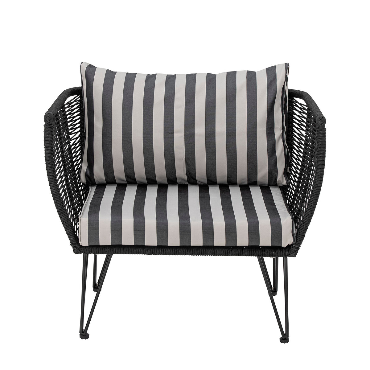 Mundo Kissenbezug, Black, Polyester in Black präsentiert im Onlineshop von KAQTU Design AG. Gartenkissen ist von Bloomingville