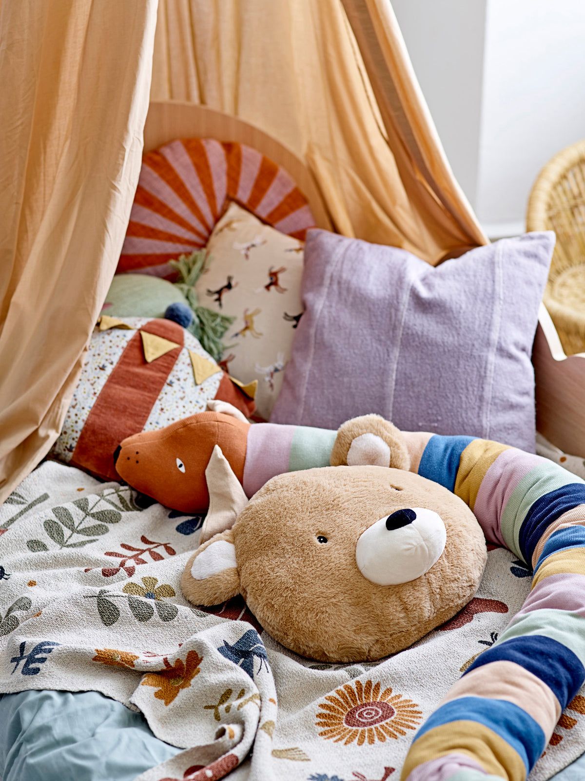 Mabel Soft Toy, Braun, Baumwolle in Brown präsentiert im Onlineshop von KAQTU Design AG. Plüschtier Kids ist von Bloomingville Mini