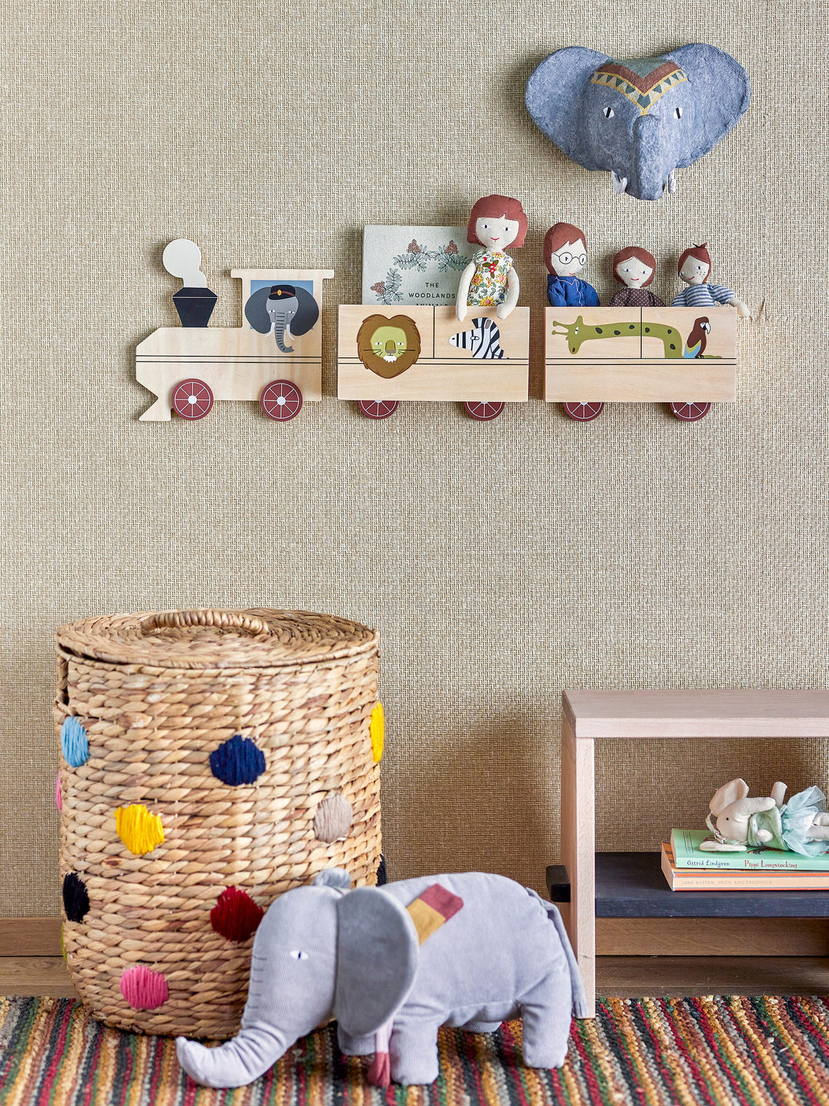 Ferdinand Soft Toy, Grau, Baumwolle in Grey präsentiert im Onlineshop von KAQTU Design AG. Plüschtier Kids ist von Bloomingville Mini