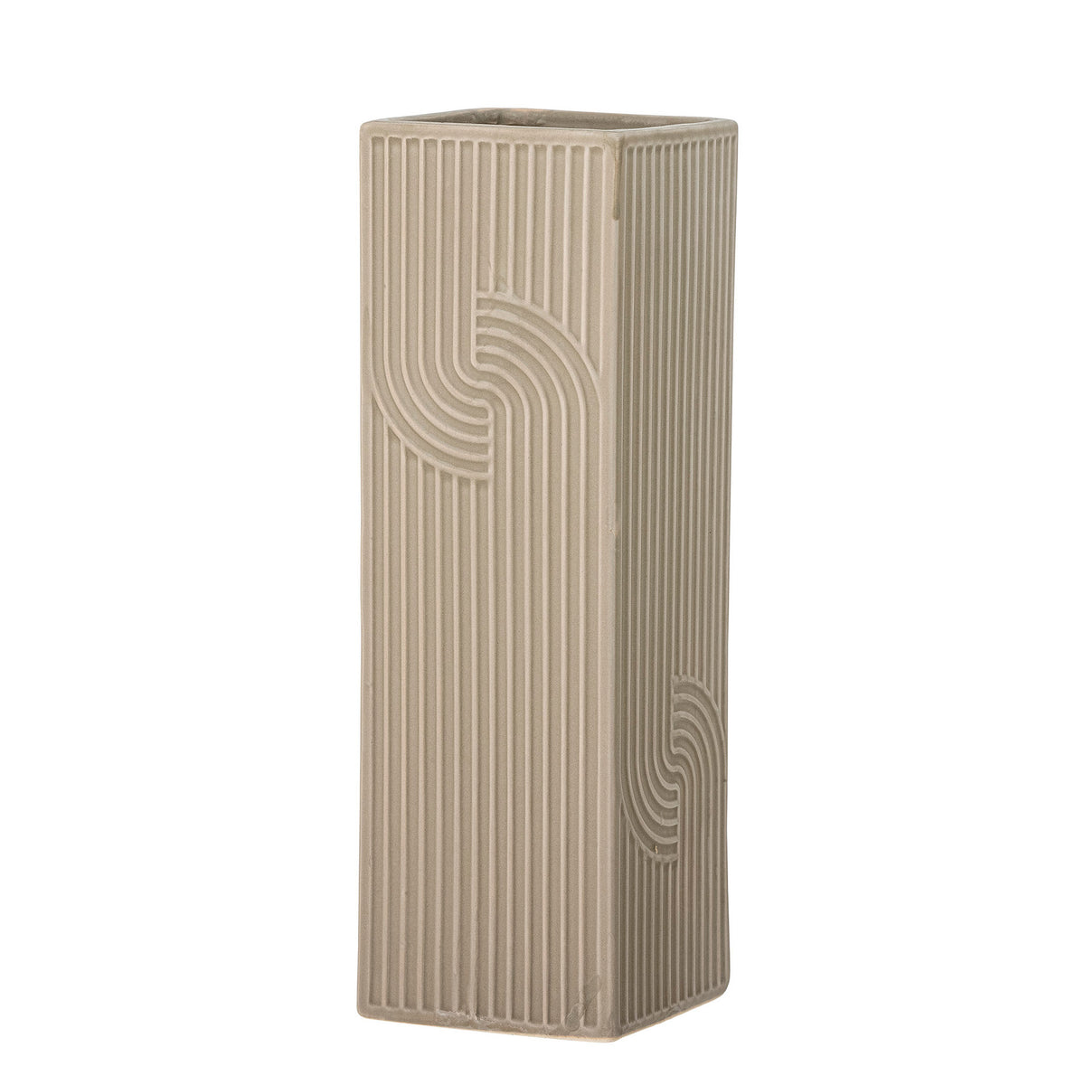 Heeira Vase, Braun, Steingut in Brown präsentiert im Onlineshop von KAQTU Design AG. Vase ist von Bloomingville