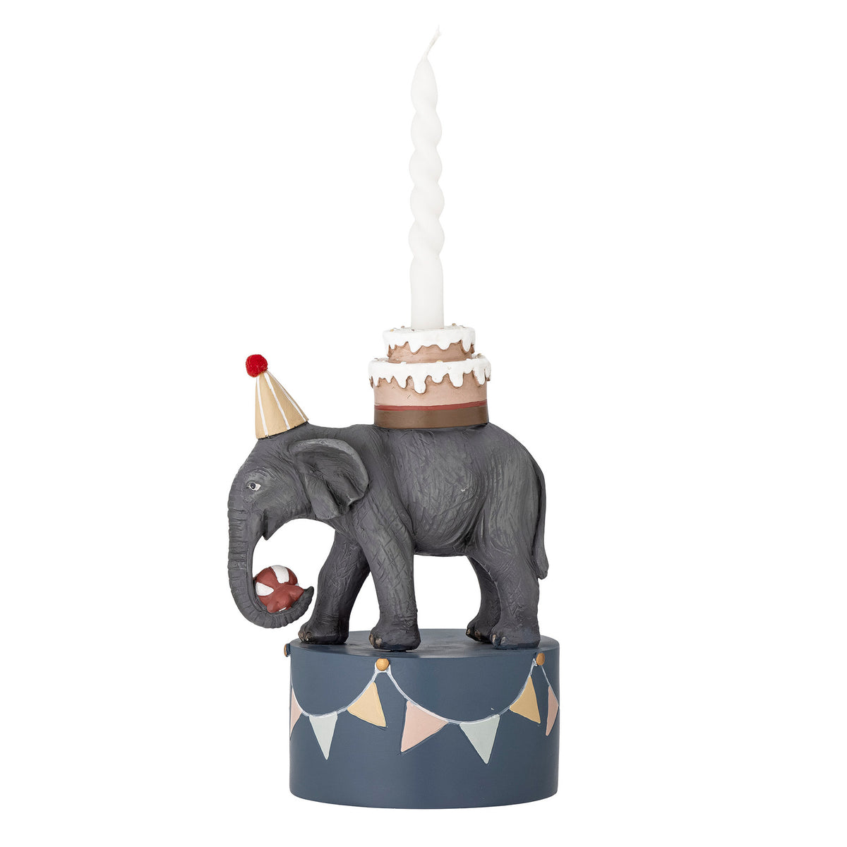 Flor Kerzenhalter, Grau, Polyresin in Grey präsentiert im Onlineshop von KAQTU Design AG. Kerzenständer ist von Bloomingville Mini