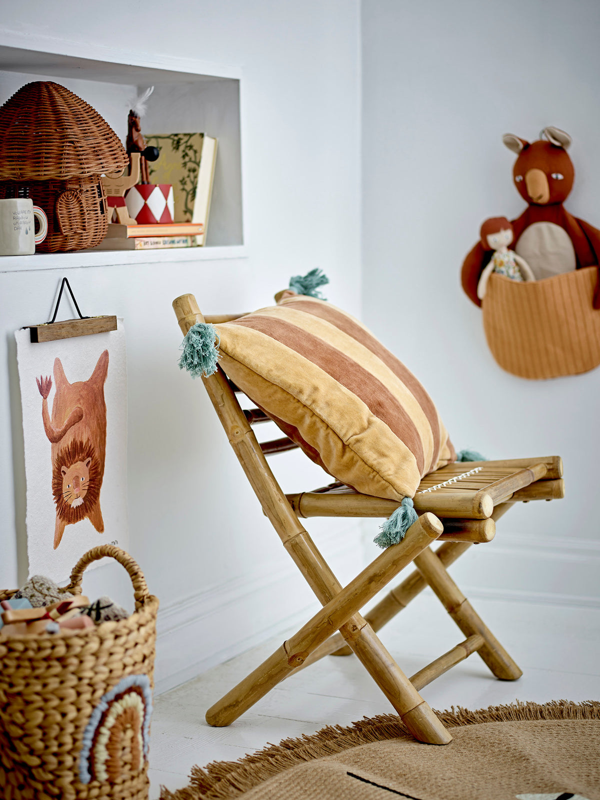 Mosse Stuhl, Natur, Bambus in Nature präsentiert im Onlineshop von KAQTU Design AG. Stuhl ist von Bloomingville Mini
