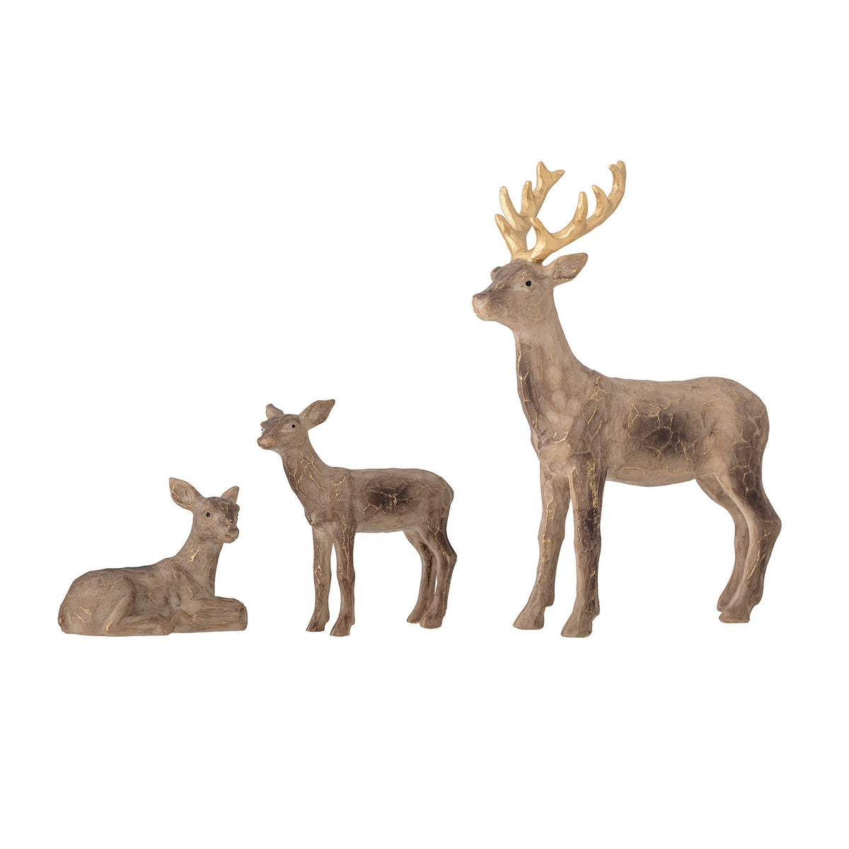 Tuan Deer, Braun, Polyresin in Brown präsentiert im Onlineshop von KAQTU Design AG. Kunstgegenstände ist von Bloomingville