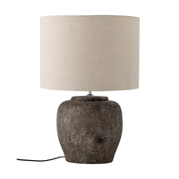 Isabelle table lamp, gray, earthenware