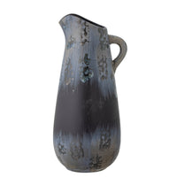 Khumo Vase, Schwarz, Steingut