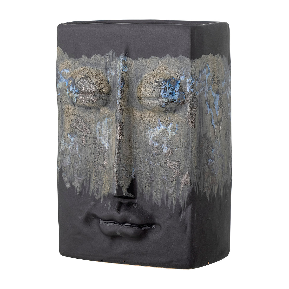 Nasru Vase, Schwarz, Steingut in Black präsentiert im Onlineshop von KAQTU Design AG. Vase ist von Bloomingville