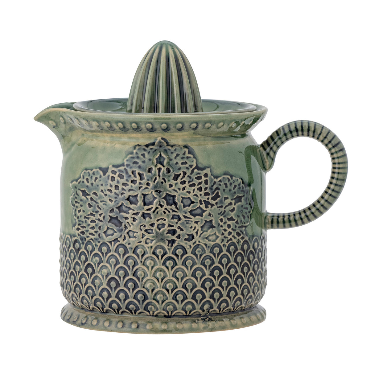 Liselu Zitronensaftpresse, Grün, Steingut in Green präsentiert im Onlineshop von KAQTU Design AG. Zitronenpresse ist von Creative Collection
