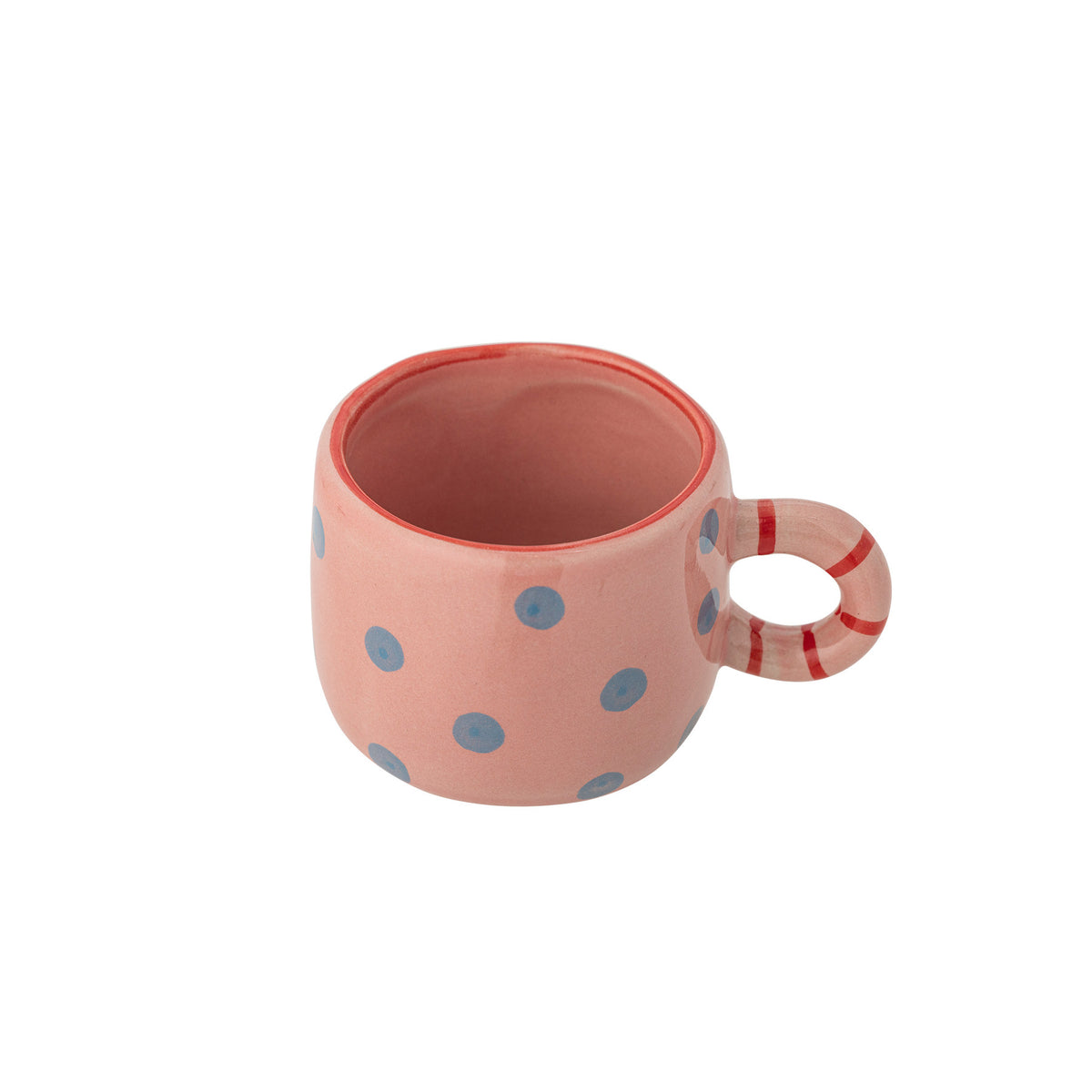 Nini Tasse, Rose, Steingut in Rose präsentiert im Onlineshop von KAQTU Design AG. Tasse ist von Bloomingville Mini