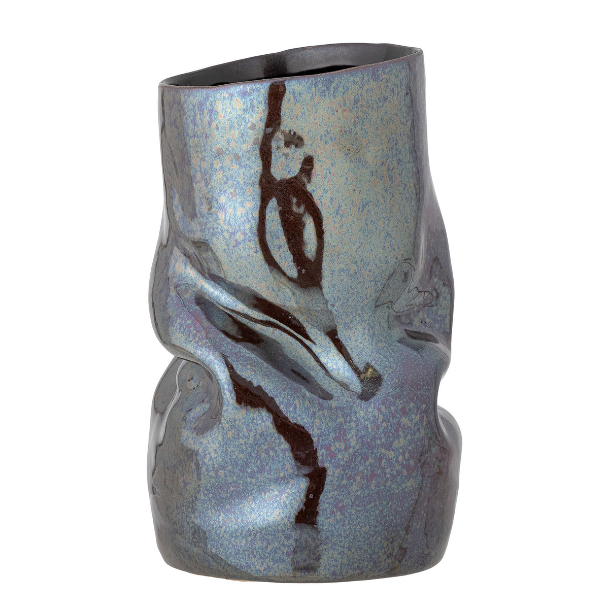 Apio Vase, Schwarz, Steingut in Black präsentiert im Onlineshop von KAQTU Design AG. Vase ist von Bloomingville