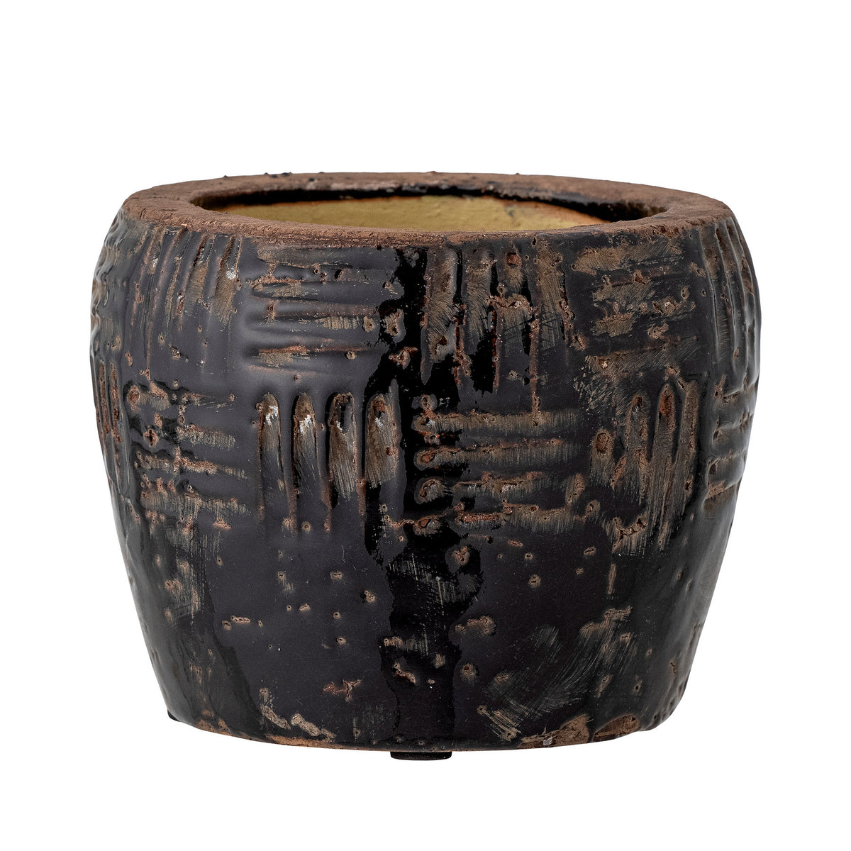 Muan Deko-Blumentopf, Schwarz, Terrakotta in Black präsentiert im Onlineshop von KAQTU Design AG. Blumentopf ist von Bloomingville