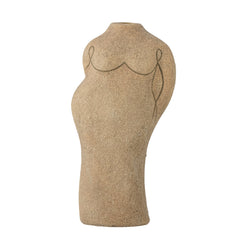 Vase décoratif Lulu, marron, terre cuite