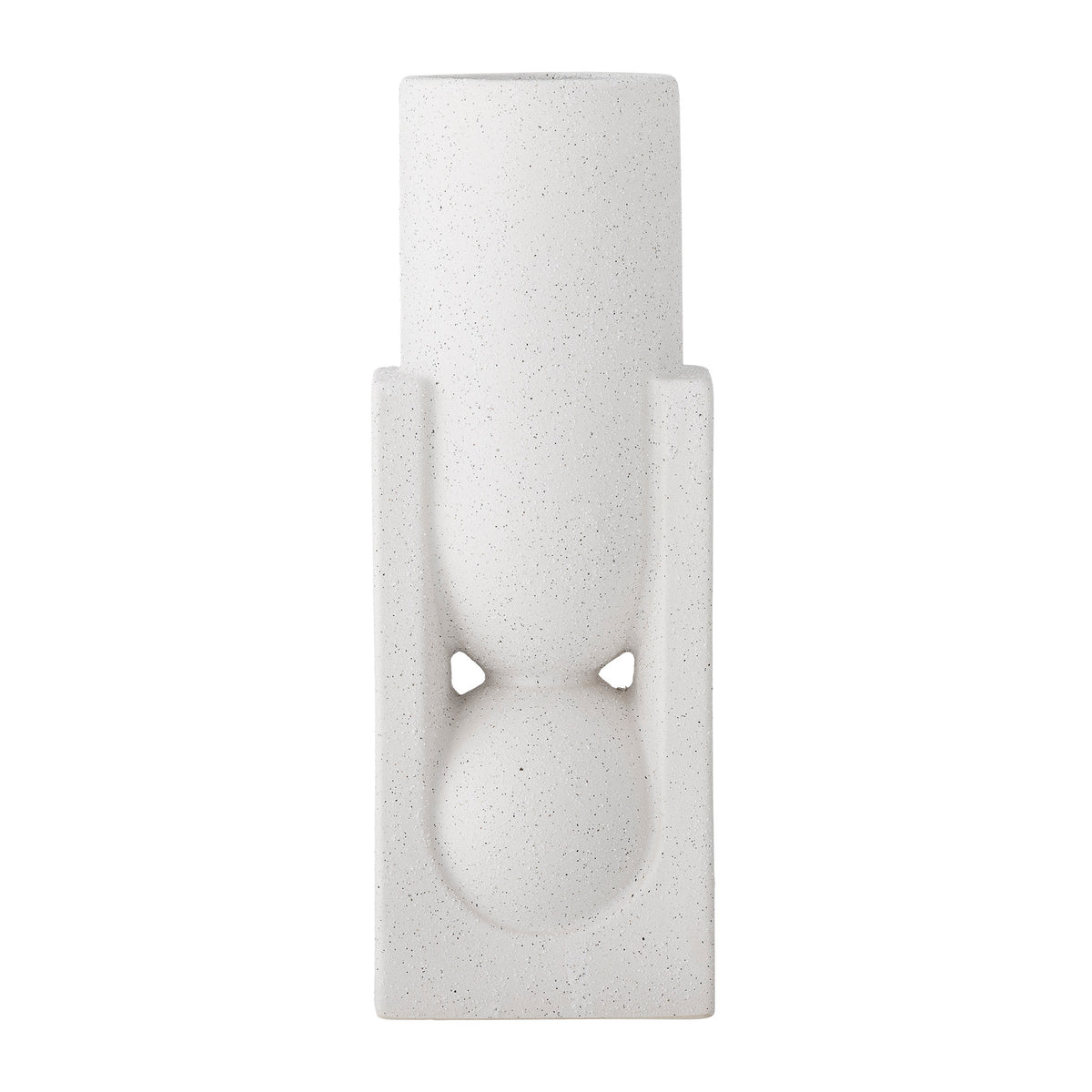 Salome Vase, Weiss, Steingut in Weiss präsentiert im Onlineshop von KAQTU Design AG. Vase ist von Bloomingville