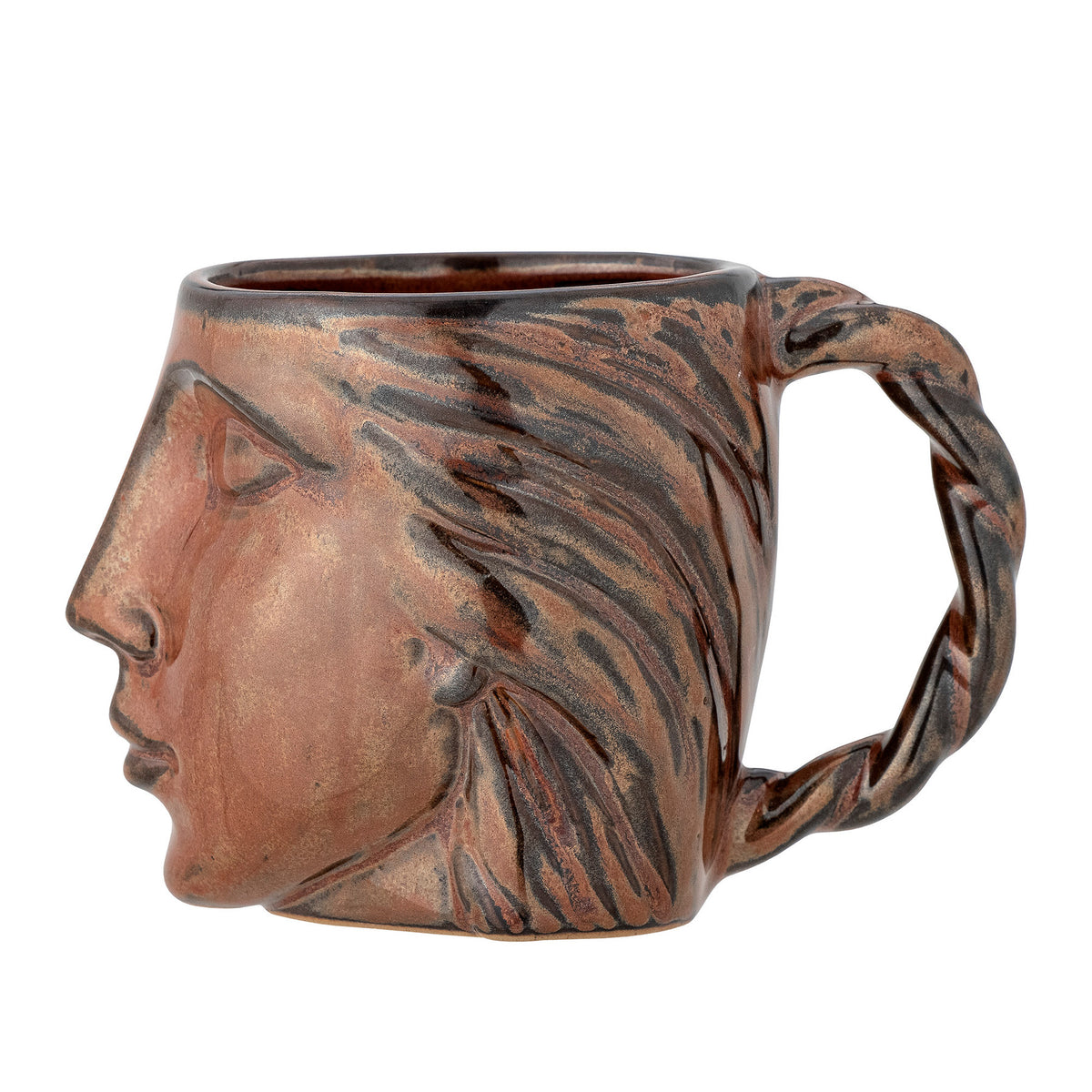 Reeha Becher, Braun, Steingut in Brown präsentiert im Onlineshop von KAQTU Design AG. Tasse ist von Bloomingville