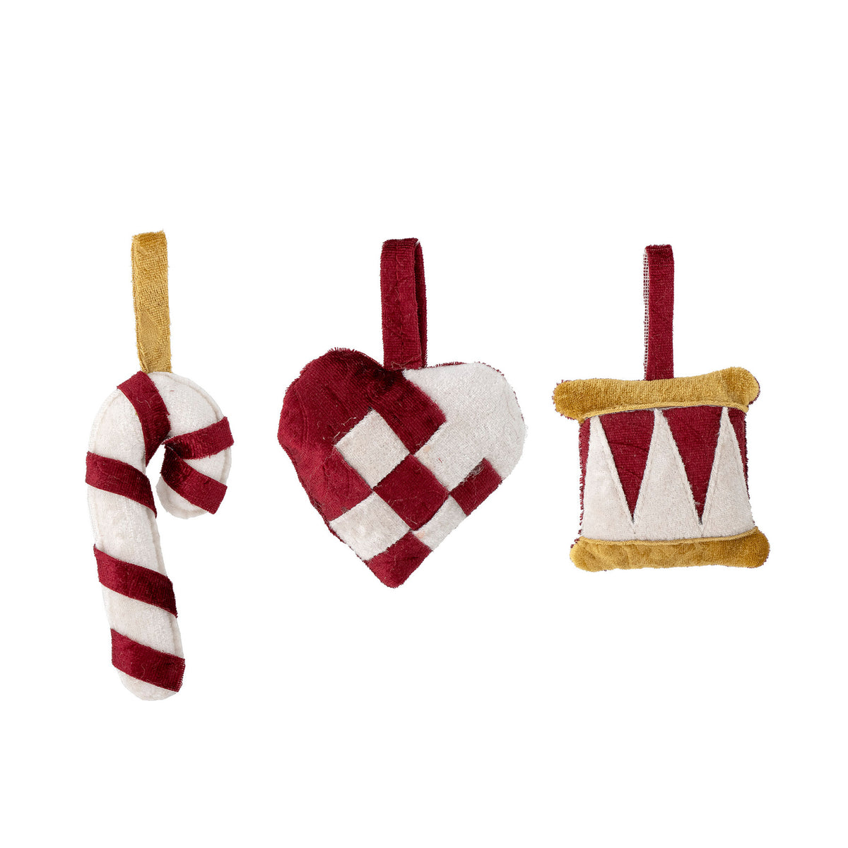 Velua Ornament, Rot, Polyester in Red präsentiert im Onlineshop von KAQTU Design AG. Ornament ist von Bloomingville