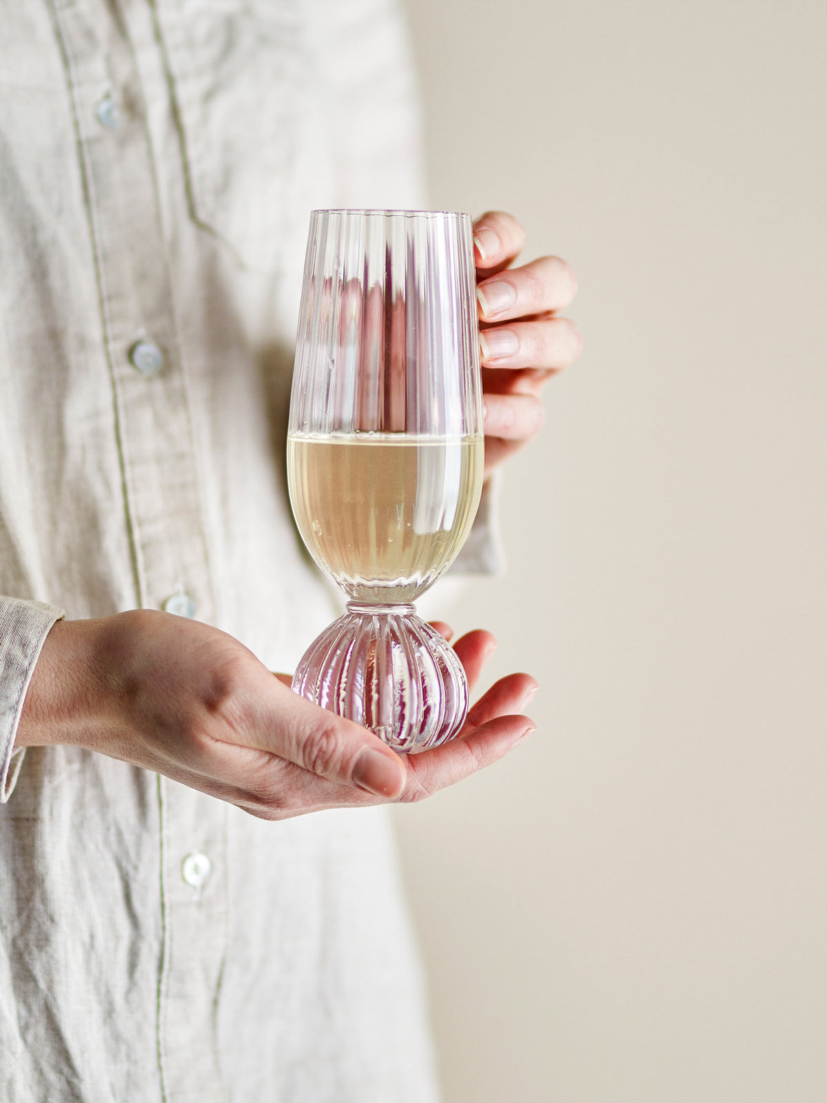 Taurin Champagnerglas, Klar, Glas in Klar präsentiert im Onlineshop von KAQTU Design AG. Champagner Flutes ist von Bloomingville