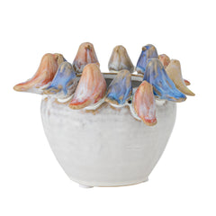 Eanna flower pot, gray, earthenware