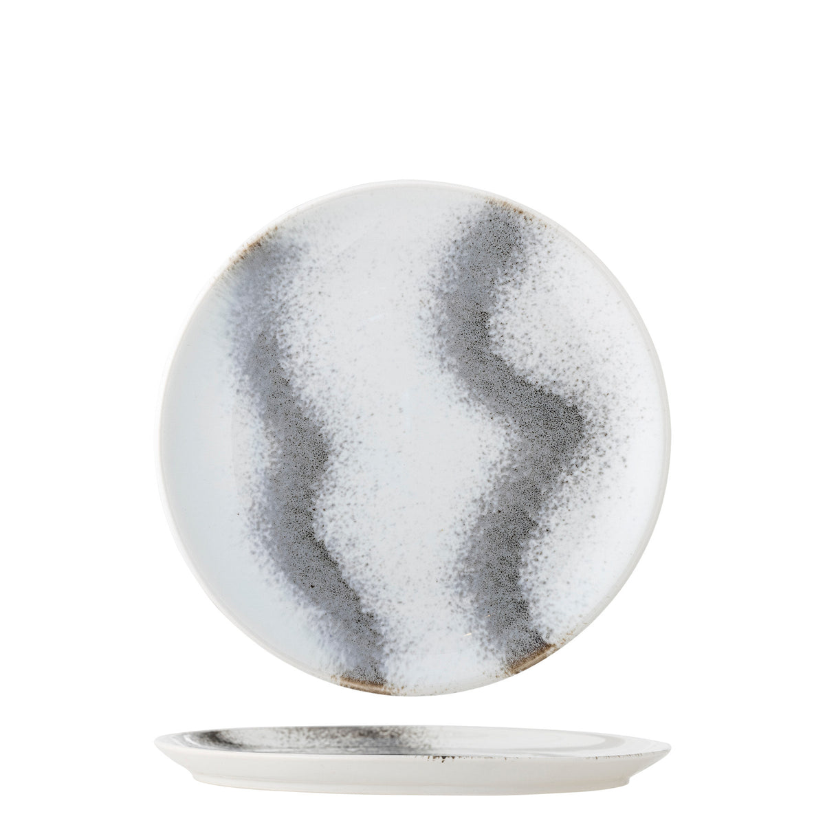 Paula Teller, Grau, Steingut in Grau präsentiert im Onlineshop von KAQTU Design AG. Teller ist von Bloomingville