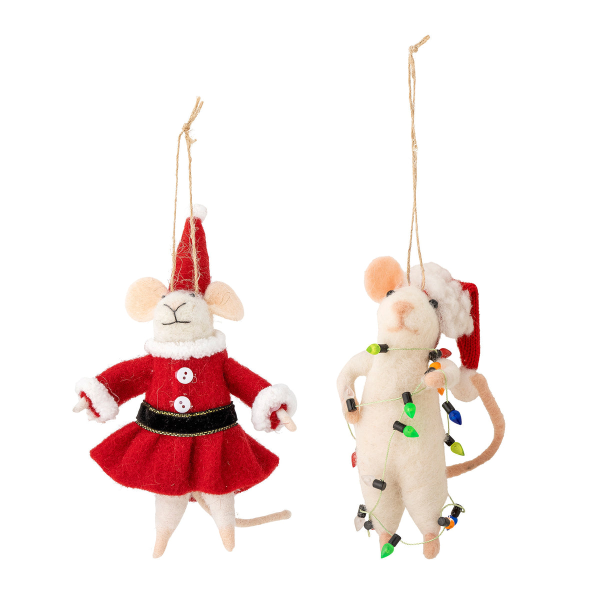 Peo Ornament, Weiss, Wolle in Weiß präsentiert im Onlineshop von KAQTU Design AG. Ornament ist von Bloomingville