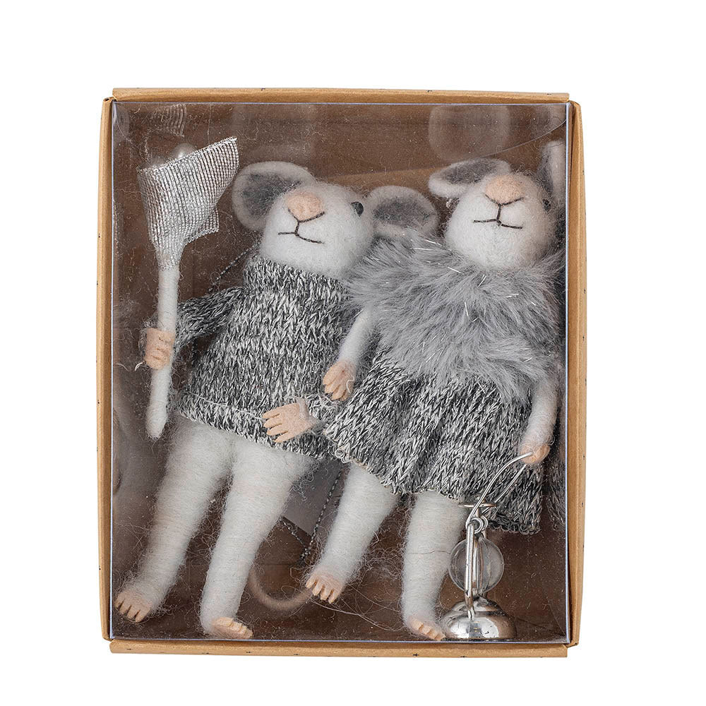Peo Ornament, Grau, Wolle in Grau präsentiert im Onlineshop von KAQTU Design AG. Ornament ist von Bloomingville