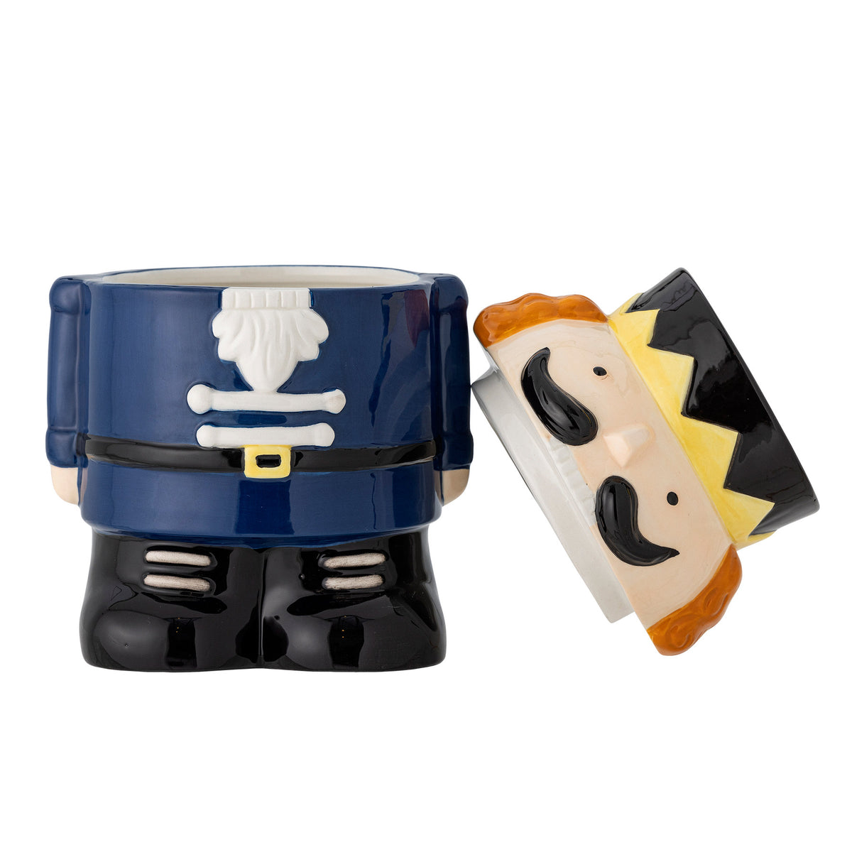 Feast Gefäss mit Deckel, Blue, Steingut in Blau präsentiert im Onlineshop von KAQTU Design AG. Wasserkrüge ist von Bloomingville