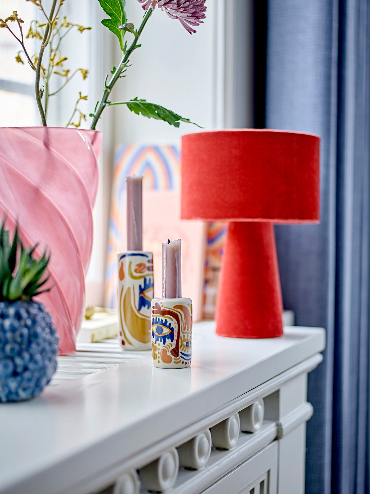 Callo Vase, Rose, Glas in Rose präsentiert im Onlineshop von KAQTU Design AG. Vase ist von Bloomingville