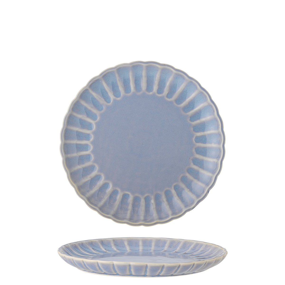 Latina Teller, Blue, Steingut in Blau präsentiert im Onlineshop von KAQTU Design AG. Teller ist von Bloomingville