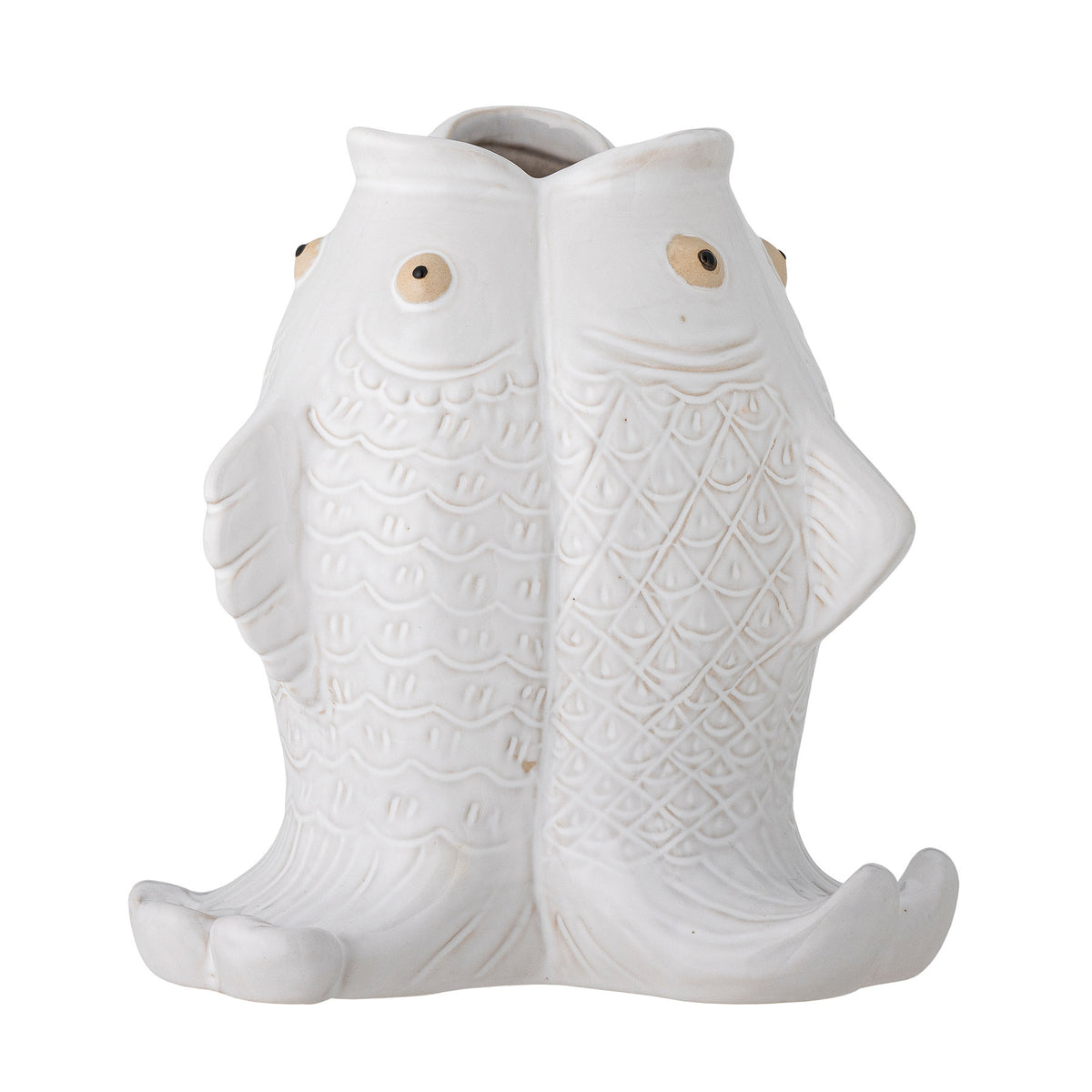 Fili Vase, Weiss, Steingut in Weiss präsentiert im Onlineshop von KAQTU Design AG. Vase ist von Creative Collection