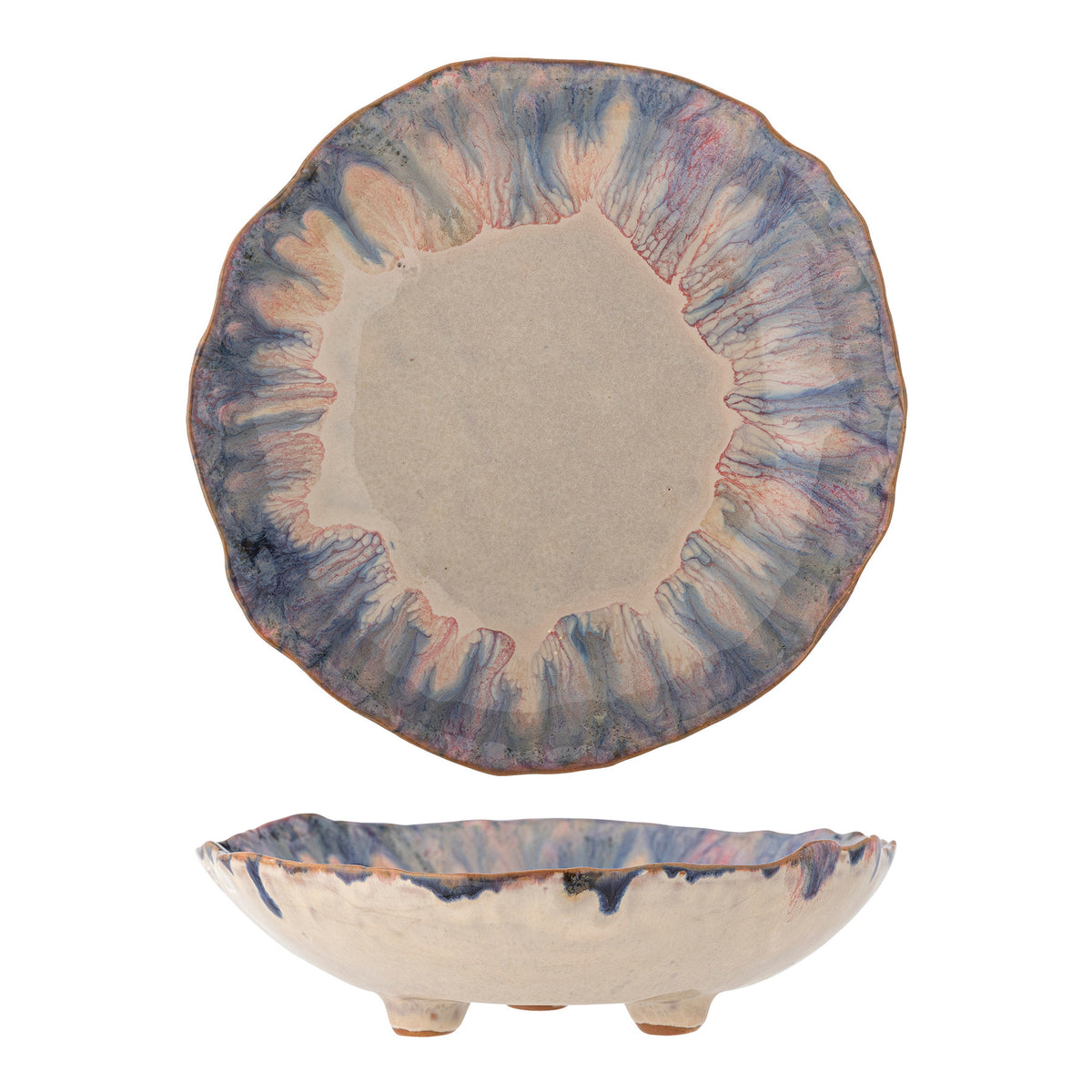 Amalia Schale, Blue, Steingut in Blau präsentiert im Onlineshop von KAQTU Design AG. Schale ist von Bloomingville